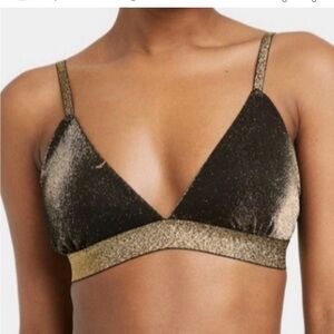 Shimmering Black and Gold Women's Bralette